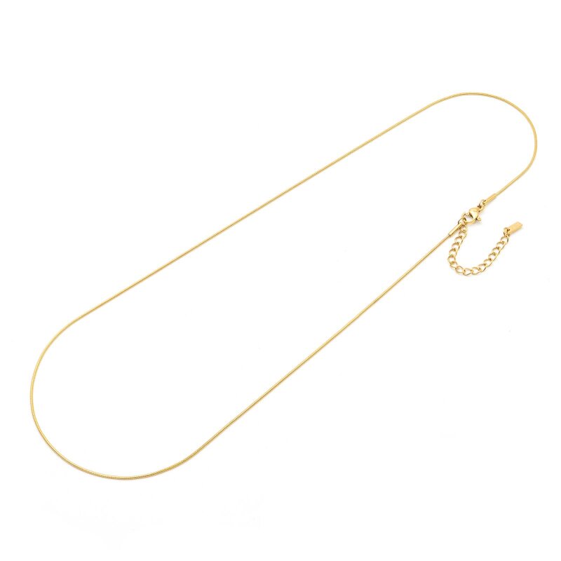 Schlangenkette 51 cm aus 304 Edelstahl mit 18 K IP-Vergoldung 1 Stück