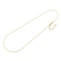 Schlangenkette 51 cm aus 304 Edelstahl mit 18 K...