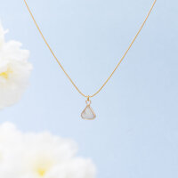Schlangenkette 51 cm aus 304 Edelstahl mit 18 K...