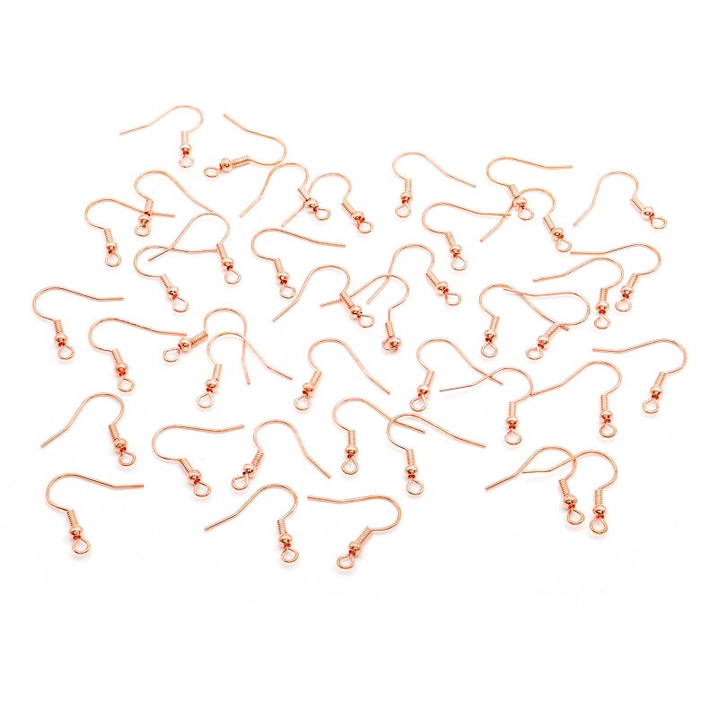 Ohrhaken 19,5 mm in Peachy Roségold Schmuckzubehör 40 Stück