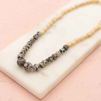 Dalmatiner Jaspis Perlen Mystery Bag 4-12 mm 20 Gramm