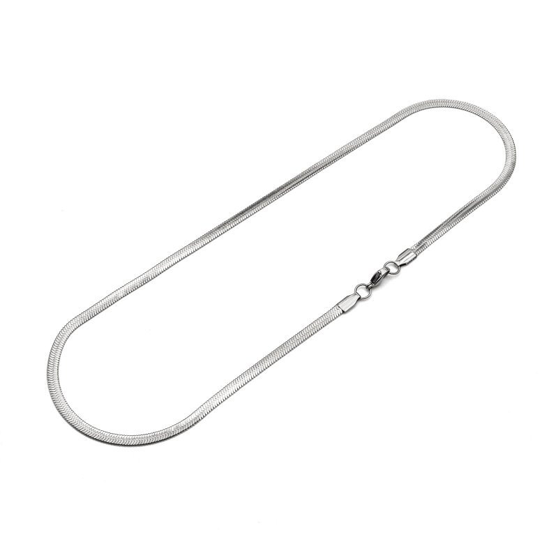 Schlangenkette aus 304 Edelstahl in Platinfarben 45 cm 1 Stück