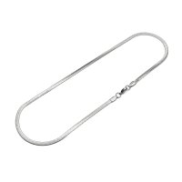 Schlangenkette aus 304 Edelstahl in Platinfarben 45 cm 1...