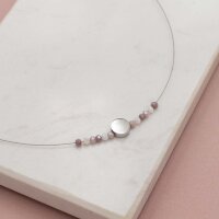 Edelstahl Zwischenperlen flach 8x3 mm platinfarben 2...