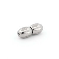 Schraubverschluss Edelstahl oval platinfarben 11,5 mm 1...