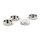 Fassung rund für 12 mm Cabochons platinfarben 4 Stück