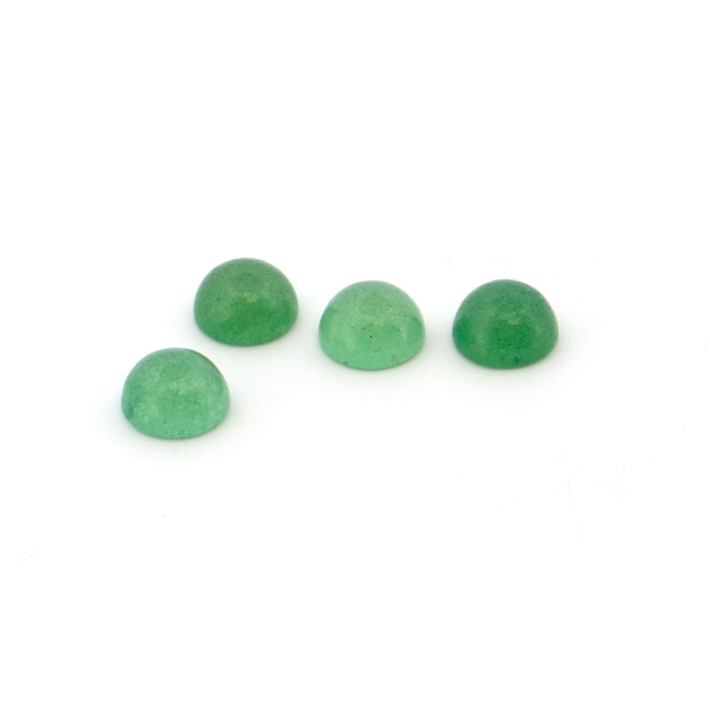 Aventurin Cabochon 6 mm in Grün 4 Stück