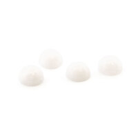 Jade Cabochons rund 6 mm in Weiß 4 Stück