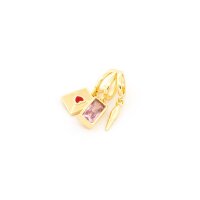 Charm Anhänger Liebesbrief goldfarben - Messing mit...