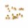 Zwischenperlen rund Edelstahl 304, 18K Goldbeschichtung IP, 2 mm, 50 Stk.