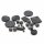 Mystery Bag Steinperlen Schwarz matt gefrostet, Achat, Onyx, 100g