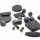 Mystery Bag Steinperlen Schwarz matt gefrostet, Achat, Onyx, 100g