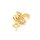 Zirkonia Anhänger Set Sonne Mond Stern, 18K Goldbeschichtung Messing
