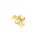 Zirkonia Anhänger Set Sonne Mond Stern, 18K Goldbeschichtung Messing