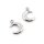 Mondsichel Anhänger aus 304 Edelstahl, 13 mm, platinfarben, 2 Stück