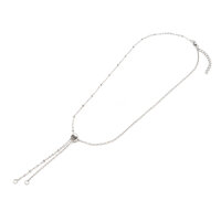 Slider Halskette Edelstahl platinfarben 52 cm mit...