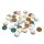 Perlmuttscheiben bunt 25 mm Muschelscheiben Mix 30g