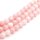 Jadeperlen rosa gefärbt rund 8 mm, Strang mit 48 Stück