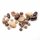Mystery Bag Perlenmix Jaspis und Porzellan, braun, 8-25 mm, 50 g