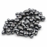Magnetit Perlen Mix, magnetisch, 4,5-12,5 mm, 50 Gramm