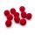Pompons Polyester in Ziegelrot 30 mm, 10 Stück