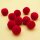 Pompons Polyester in Ziegelrot 30 mm, 10 Stück