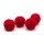 Pompons Polyester in Ziegelrot 30 mm, 10 Stück