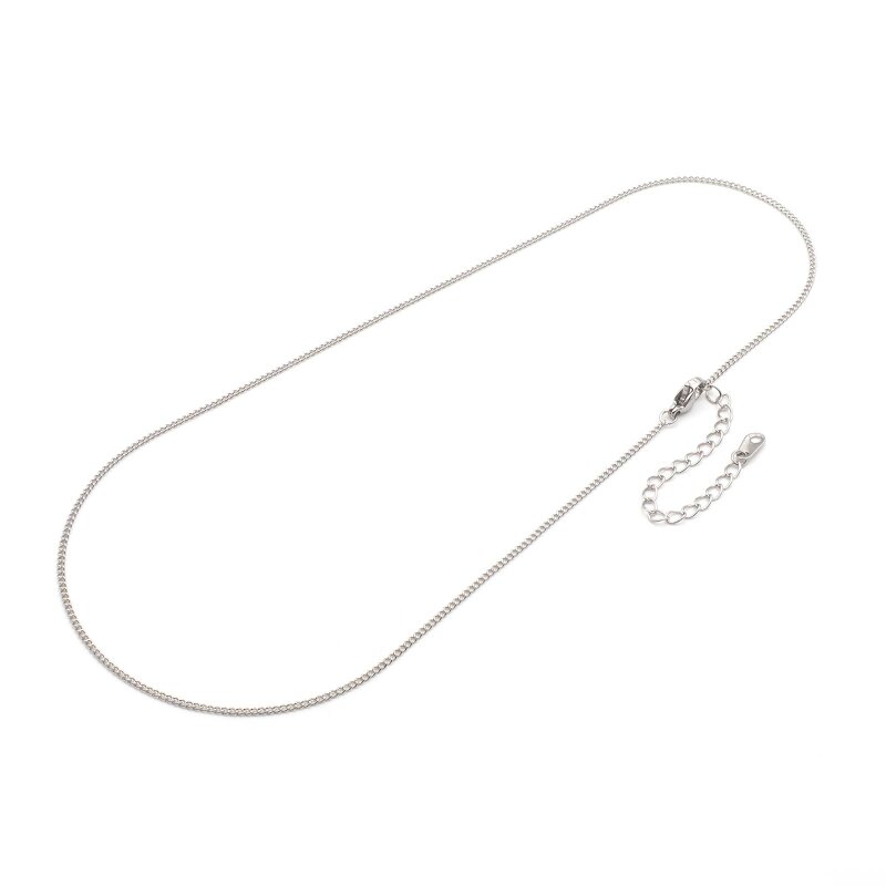 Gliederkette Edelstahl platinfarben, 41 cm 1 Stück