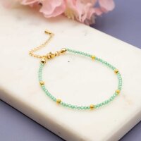 Zirkoniaperlen in Grün 2 mm facettiert, 1 Strang mit...