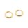 Creolen aus 304 Edelstahl mit 18K IP-Goldbeschichtung, 16 mm, 2 Stück