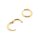 Creolen aus 304 Edelstahl mit 18K IP-Goldbeschichtung, 16 mm, 2 Stück