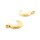 Mondanhänger aus 304 Edelstahl mit 18K IP-Goldbeschichtung, 13 mm, 2 Stück