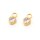 Herzanhänger aus Edelstahl 304 mit 14K IP-Goldbeschichtung und Strass, 9 mm
