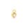 Herzanhänger aus Edelstahl 304 mit 14K IP-Goldbeschichtung und Strass, 9 mm