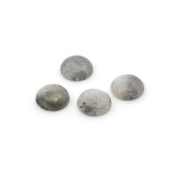 Vier runde Cabochons aus natürlichem Labradorit,...