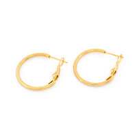 Creolen aus 304 Edelstahl mit 18K IP-Goldbeschichtung, 25...