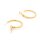 Creolen aus 304 Edelstahl mit 18K IP-Goldbeschichtung, 25 mm, 2 Stück