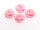 4 Cabochon Rose rosa, 14 mm