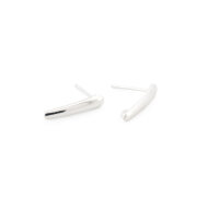 Zwei geschwungene Ohrstecker aus 304 Edelstahl in...