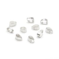 Collierschlaufen aus Messing mit 925 Silberbeschichtung,...