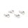 Karabinerverschluss 304 Edelstahl mit 925 Silber beschichtet, 11 x 7 mm, 4 Stück