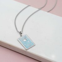 Tarotkarten-Anhänger aus 304 Edelstahl, Emaille...