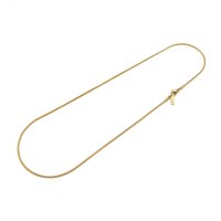 Goldfarbene Schlangenkette, oval ausgelegt auf...