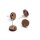 Ohrstecker aus Walnussholz rund 10 mm mit 316 Edelstahl Pin, 4 Stück