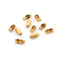 Zehn goldfarbene Kugelkettenverschlüsse aus 304...