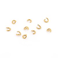 Zehn offene Biegeringe aus 304 Edelstahl, 18K IP...