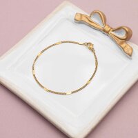 Bastelbeispiel: feines goldfarbenes Kettenarmband mit...
