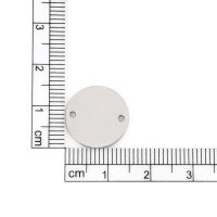 Verbinder für Armband mit Gravur, rund 15 mm,...