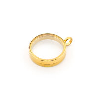 Rundes Medaillon aus 304 Edelstahl mit 18K...