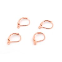 Vier roségoldfarbene Brisuren aus 304 Edelstahl...